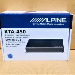 Alpine KTA Compact Power Amplifier 4 Channel Speaker System Amp 400 Watts KTA-450 🚨 Payment Options Available 🚨 No Credit Needed 🚨 
