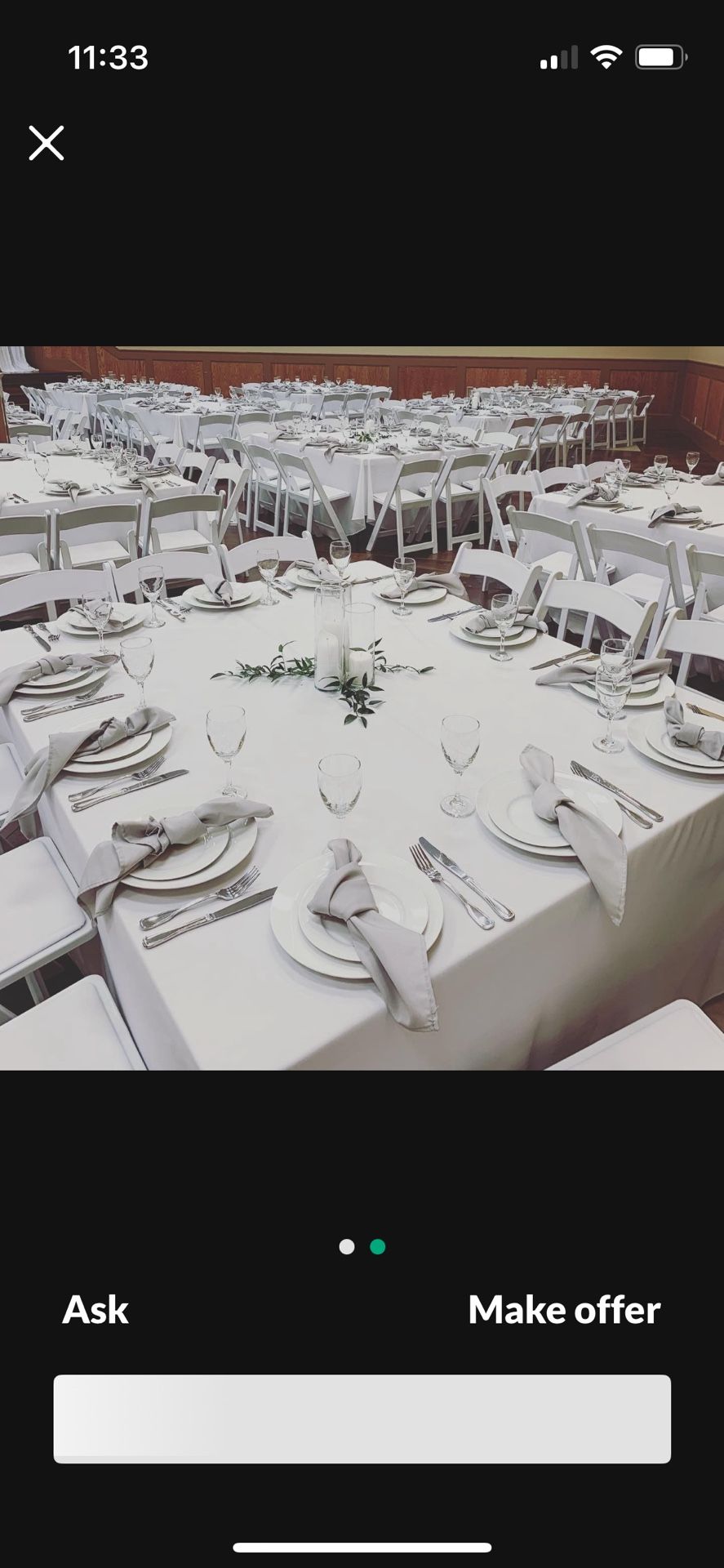 Light Grey Polyester Square Napkins Wedding