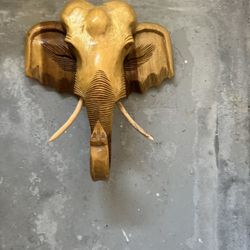 Wooden Elephant Wall Decor