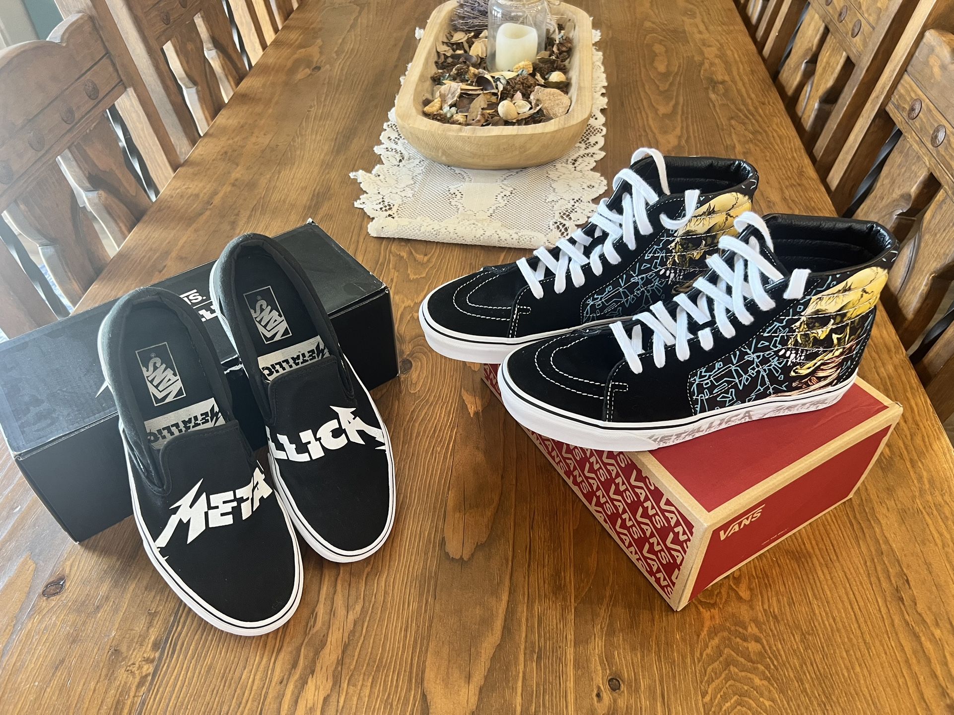 Metallica Vans Hightop & Slip Ons 