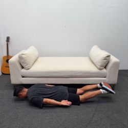 Cream / Off White Large Daybed Chaise Lounge 88” x 40” - Retails 800 - Can Deliver - Like a Twin Bed