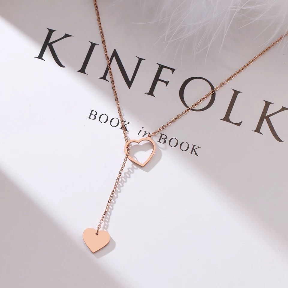 Heart Necklace Charm Pendant No Rust No Fade