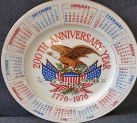 Plate 200th ANNIVERSARY YEAR