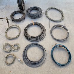 Steel Cable wire rope all sizes coated and uncoated $40.00 All