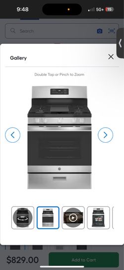 GE gas stove range