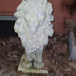 Pair Of Stone Lion Statues