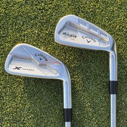 CALLAWAY X-FORGED 7 IRON & RAZR X FORGED 6 IRON PROJECT X STEEL STIFF