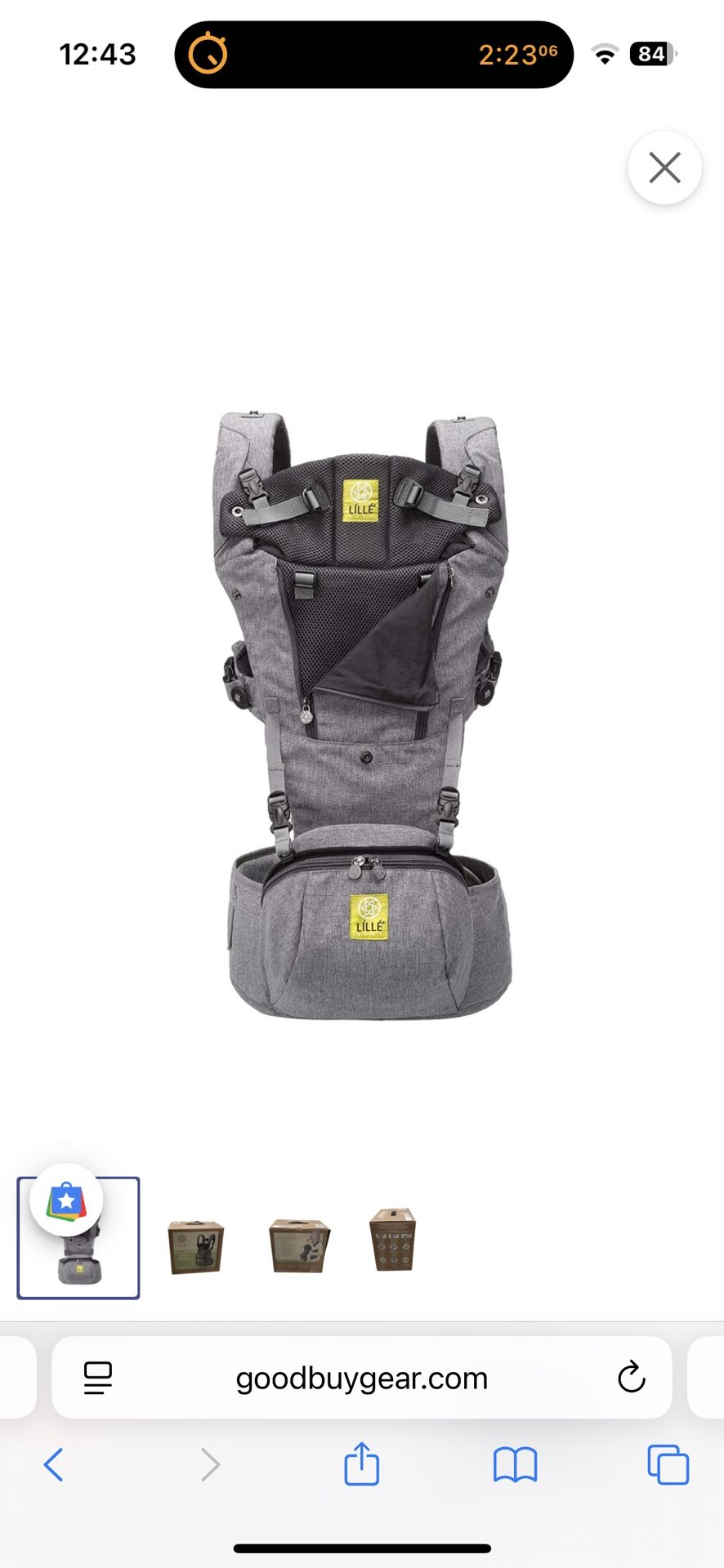 LÍLLÉbaby SeatMe Hip Seat All Seasons Ergonomic 6-in-1 Baby Carrier Newborn to Toddler