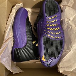 Retro Jordan 12s Size 8 1/2 Back N Purple 