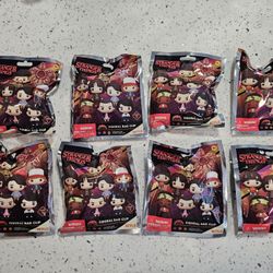 Lot 8 Stranger Things Figural Bag Clip Series 1 Character Netflix Blind Bags