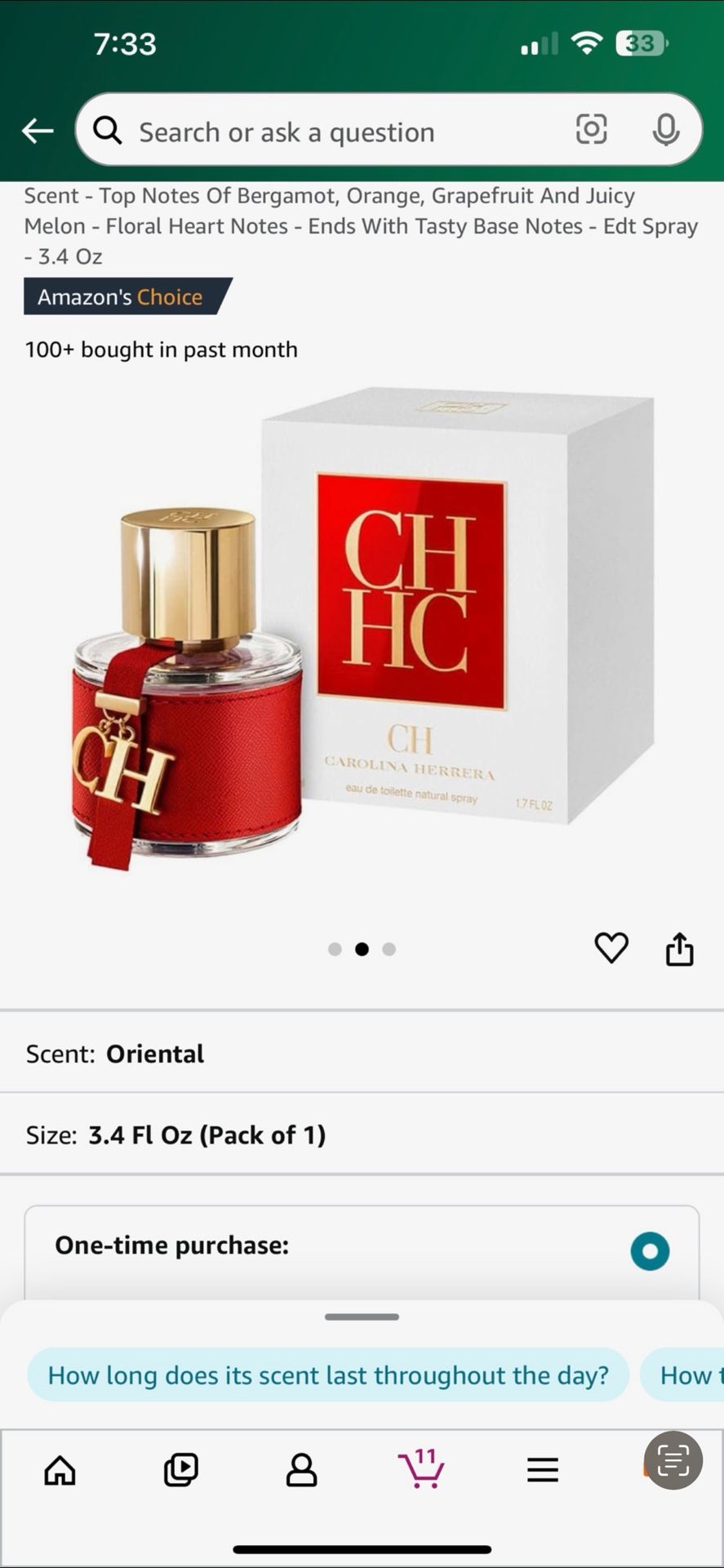 Brand New Carolina Herrera perfume