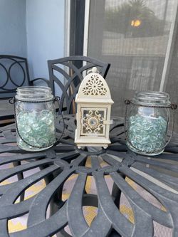 Outdoor Lantern & Candle Holder Set