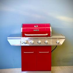 Brand new Nexgrill 4-Burner Propane Gas Grill in Red with Side Burner