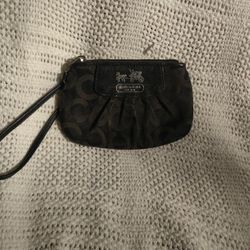Coach Monogram Signature Canvas Wristlet