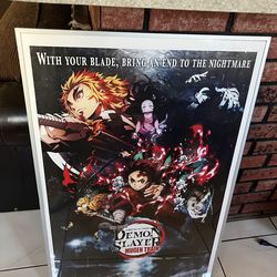 Demon slayer framed poster