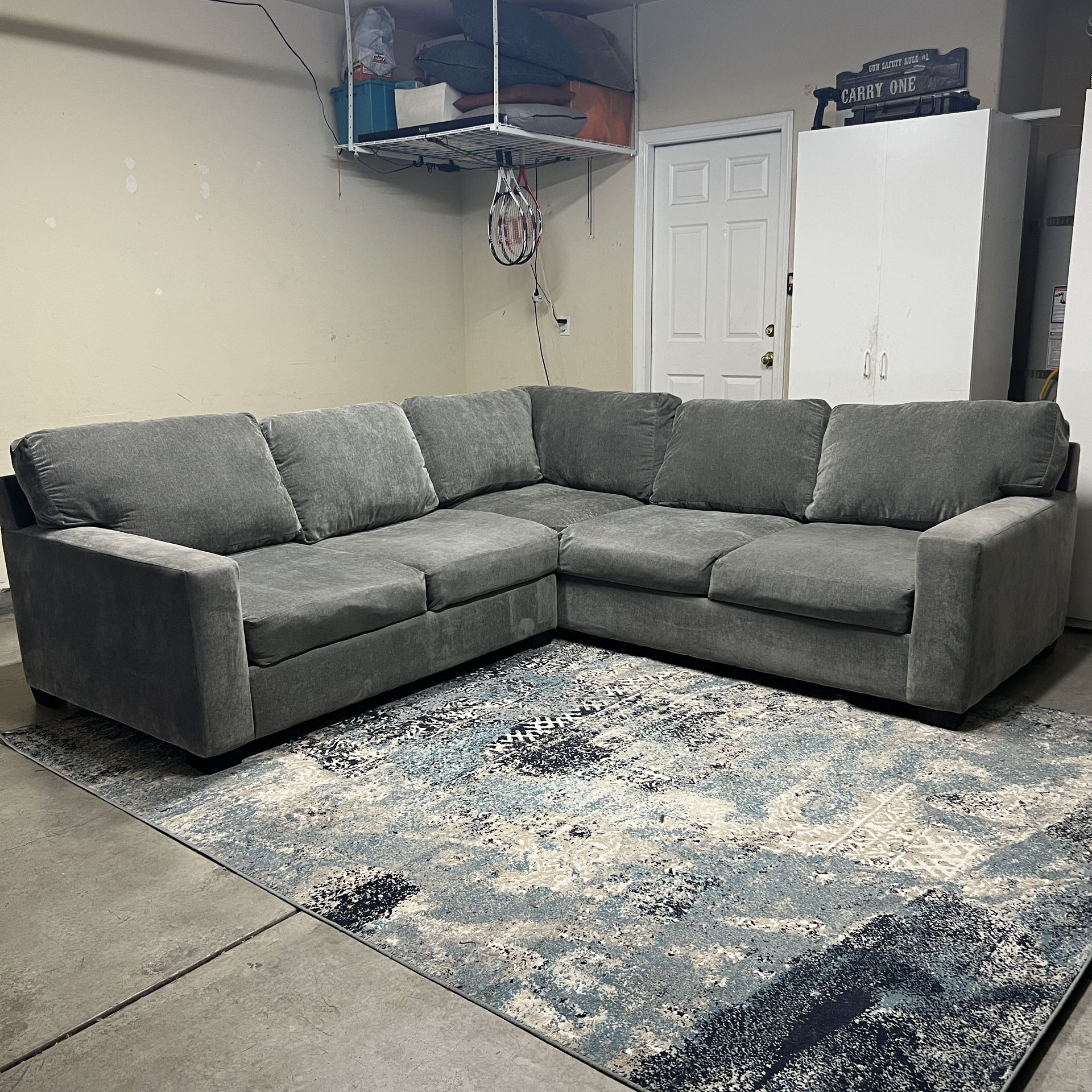 Sectional Sofa Couch Gray Delivery Available 🚚