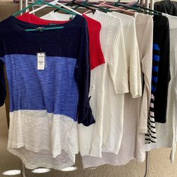 Womens Lot of Sweaters and Suit Jacket - 8 Pieces - Medium & Large - NWT & USED. 