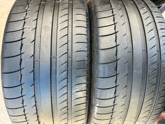 2 used tires 255-35-19 michelin pilot sport with 75% of life tread