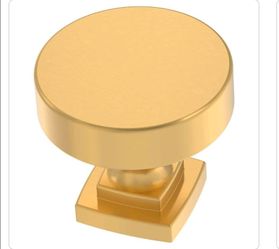 Classic modern gold round cabinet knob