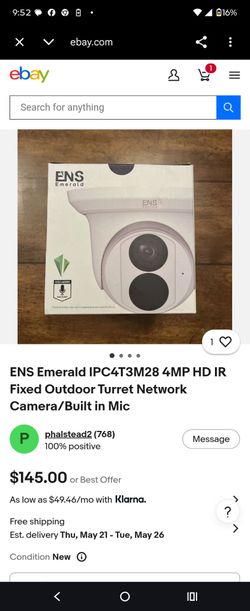 Outdoor security camera with mic.