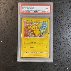 2021 Pokémon McDonald’s Promo Holo Bleed Pikachu PSA 9 
