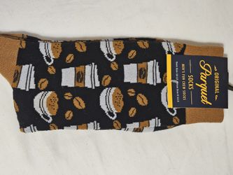 Men’s Coffee Themed Crew Socks