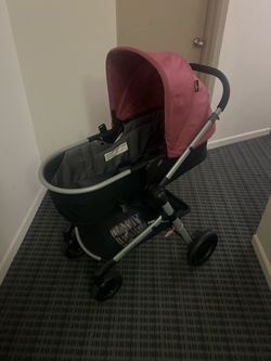 Baby Stroller with Canopy Pink and Black