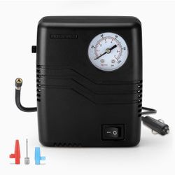 HOVPNEU Portable Tire Inflator Air Compressor 12V DC Auto Car Air Pump Compact with Pressure Gauge for Motorcycles Bicycles SUV Vehicle or Inflatables