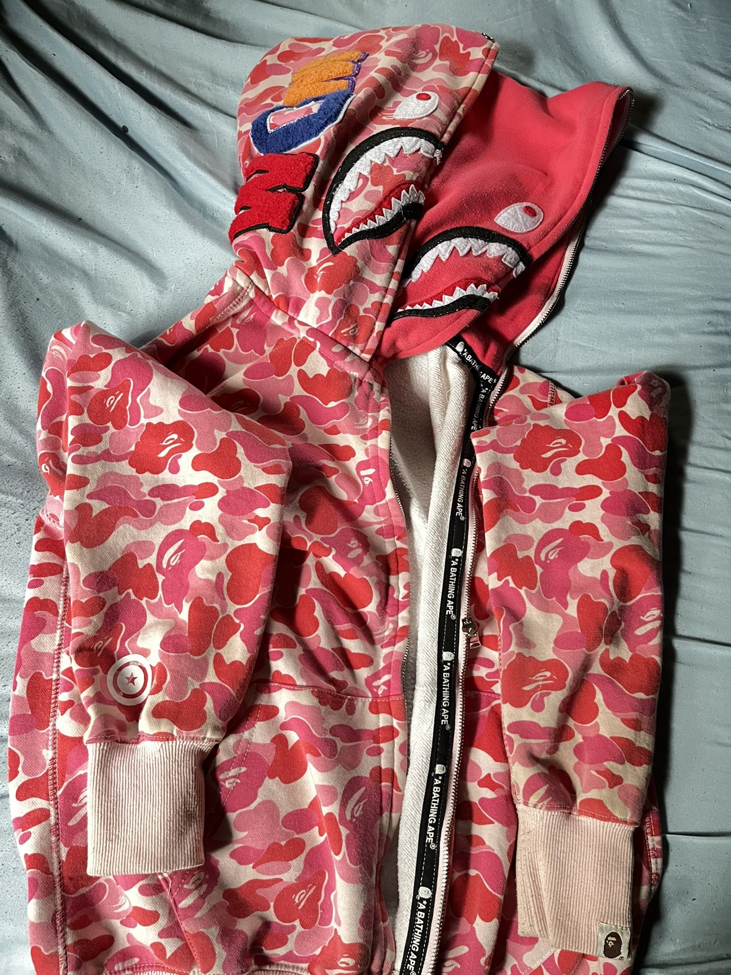 (PINK) Camo Bape Hoodie