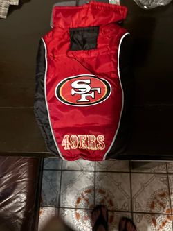 San Francisco 49ers pet puffer vest