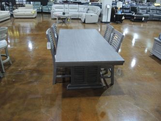 Davis Home Dining Table + 4 Chairs - Weathered Gray | Dinette Set