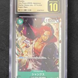 CGC PRISTINE 10 - Shanks ST16-004 Super Rare Japanese One Piece 2024
