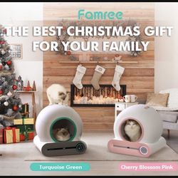 Famree Smart Self-Cleaning Cat Litter Box,Automatic Cat Litter Cleaning Robot  