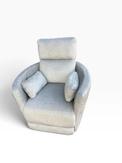 Darcy Fabric Power Swivel Glider Recliner with Power Headrest