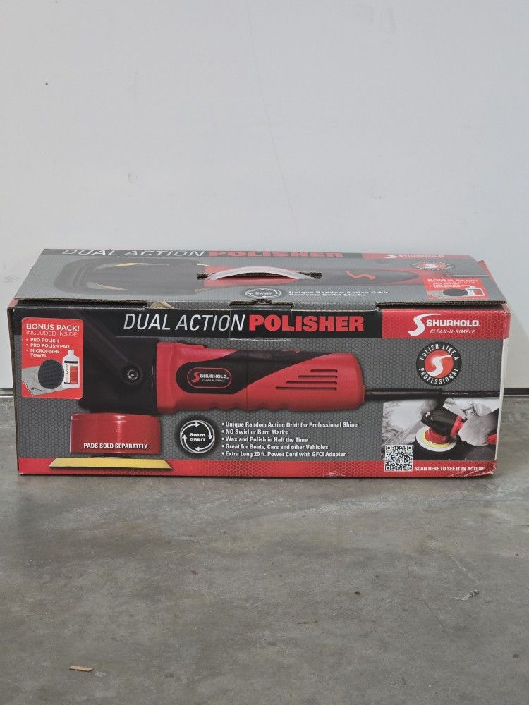 Dual Action Polisher Starter Kit with 16 oz. Pro Polish, Pad and Microfiber Towel Good For Detailer / Body Shop