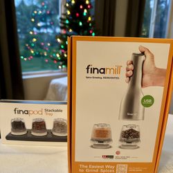 Last minute Christmas Gift for The Chef In The Family—NEW rechargable Finamill Spice Grinder 
