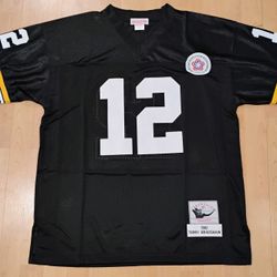 Terry Bradshaw Pittsburgh Steelers Black Jersey 