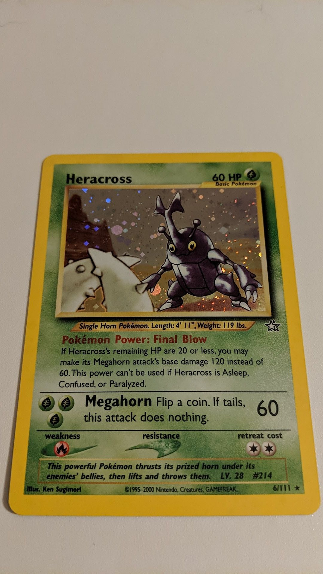 Pokemon Neo Genesis Heracross 6/111 Holo