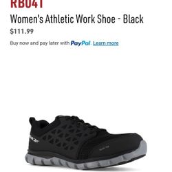 Reebok Women  Work Shoes Steel   Size 7.5 