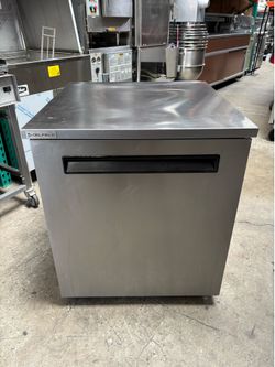 1 Door Under Counter commercial restaurant refrigerator 27” on wheels Delfield NSF Top tier world like new. Only a few years old.