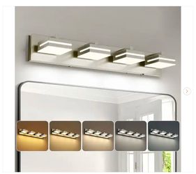 26.77 in. 4-Light Nickel LED Vanity Light - New