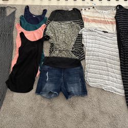 Maternity Clothes Size M Bundle (pants,tops,shorts)