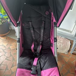 Cybex Lightweight Black & Pink Stroller .
