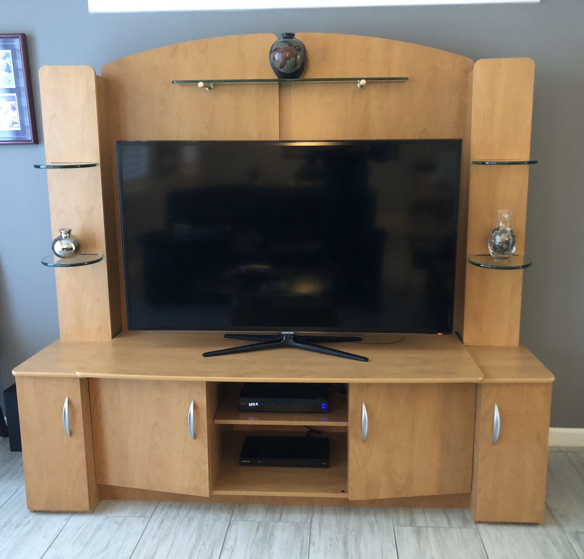 Entertainment center with storage