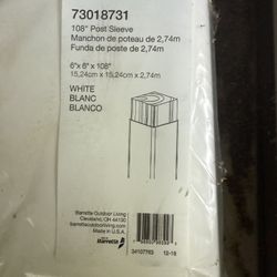 White Vinyl Deck Post sleeves (8)