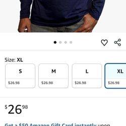 Premium Long Sleeve T-Shirt | Luxury Cotton Blend Crew Neck | Navy Blue Classic Comfort