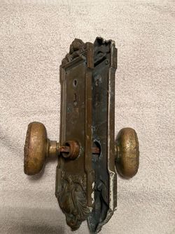 Vintage 1909 brass door knob