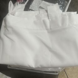 White Curtains  White Set Of 2 