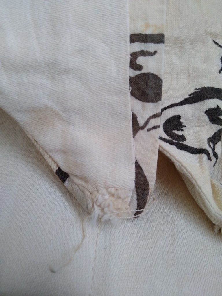 Vintage Mid Century Modern Lined Kitchen Cafe Curtains And Valance - IN EXCELLENT CONDITION