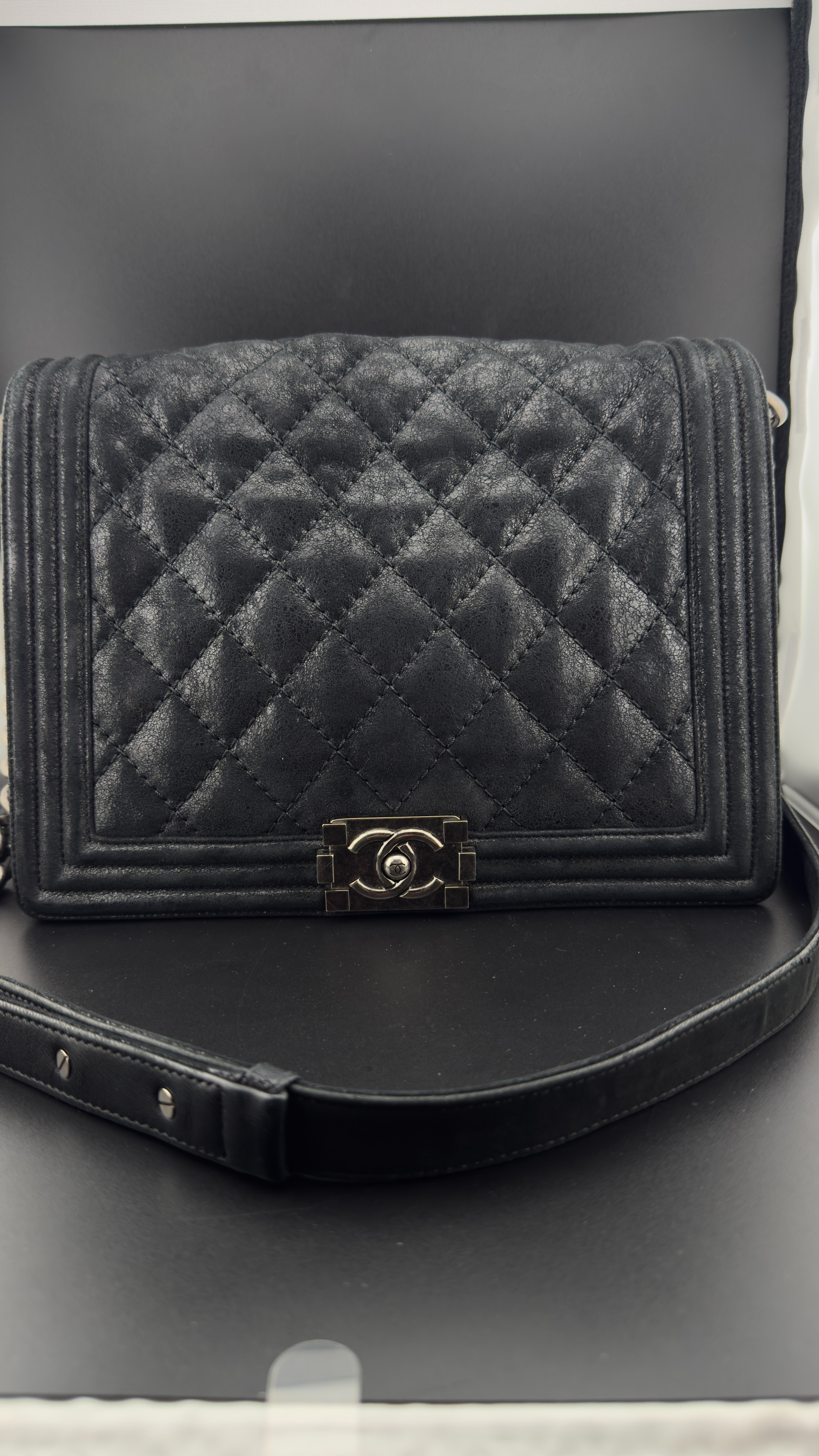 Chanel Boy Bag – Black Quilted Calfskin Leather